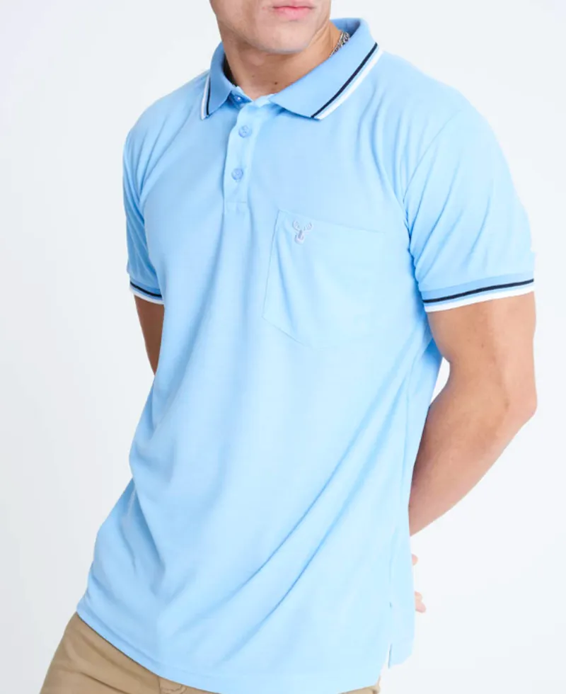 Carabou Polo Shirt SKY S/S-POLO